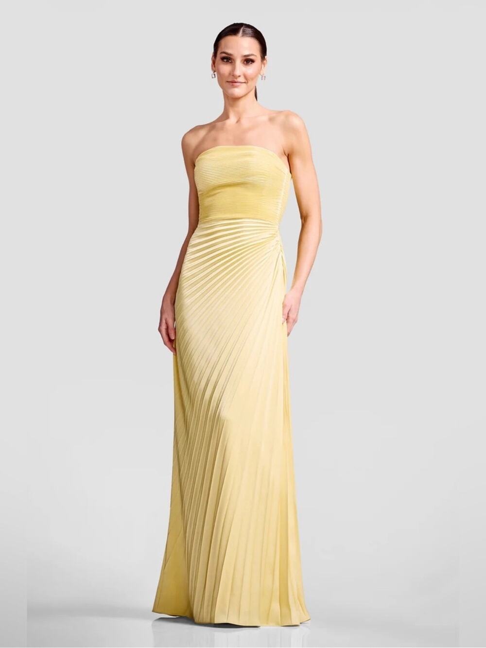 Dress The Population Kinley Dress in Butter Yellow S